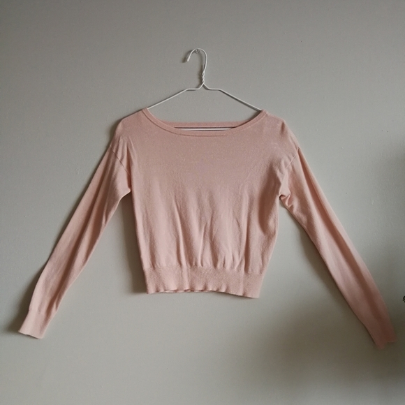 ❤️[3/$35] GARAGE Open Back Pink Sweater - Picture 2 of 5